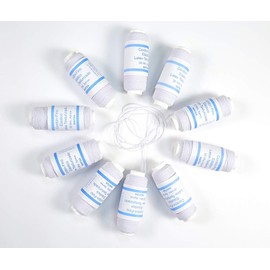 Matsa 0.7 mm Thread Coils for Sewing Machine, Elastic Cord Extensions, Pleat, Crochet Stitch, Bracelets, White, 300m