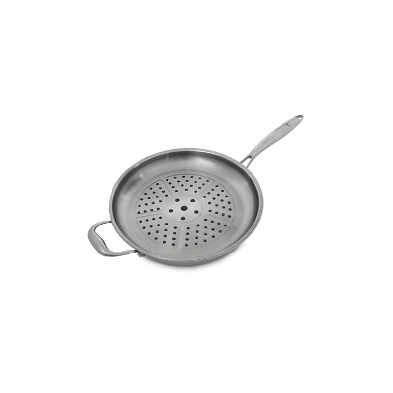 Hell's Kitchen 12" Steamer Basket for Tri-Clad Hybrid Wok