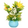 2pcs Artificial Aquarium Plants Silicone Flowers Reusable Resin Pots Fish