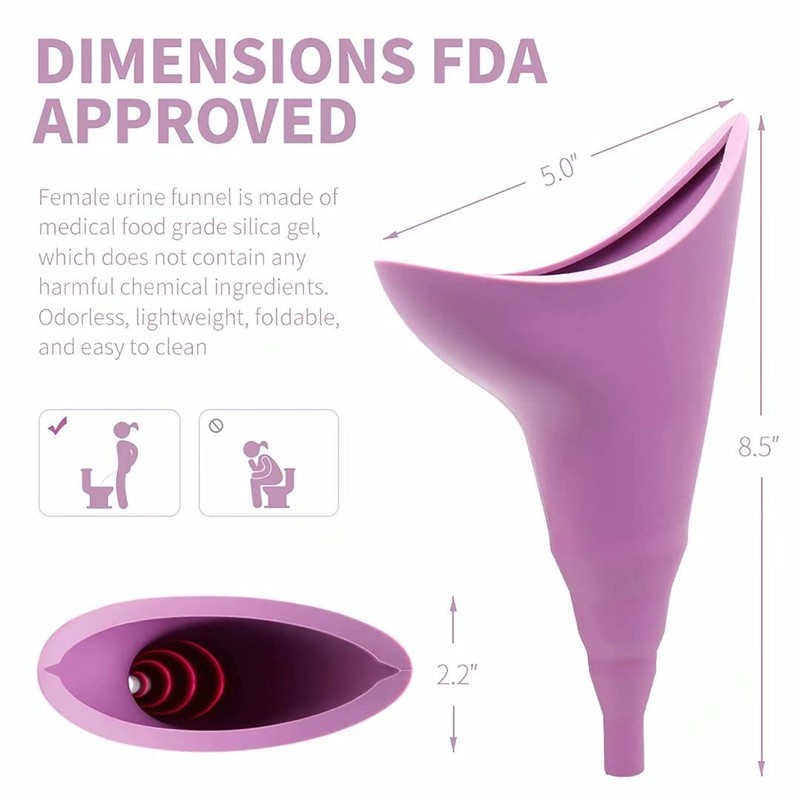 2025 New Female Urination Device, Reusable Silicone Female Urinals Portable,