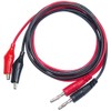 Cleqee 2pcs 4mm Banana Plug Alligator Clip Test Lead Kit