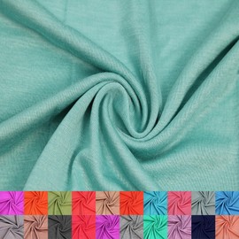Texco Inc 60" Wide 100% Rayon Jersey Knit Fabric by The Yard (130 GSM) – 2-Way Stretch, Anti-Wrinkle, Breathable, and Lightweight for Apparel, Dresses, Accessories & DIY, Aqua 2 Yards