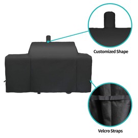 i COVER Grill Cover for Oklahoma Joe's Longhorn Combo Charcoal Gas Smokers & Grills Protection Heavy Duty Waterproof Patio Outdoor Canvas Barbeque BBQ Smoker Covers