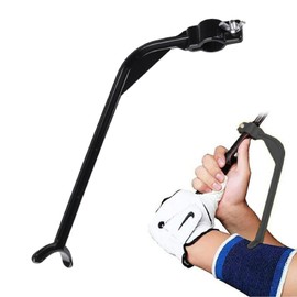 CAWKAY Golf Swing Trainer Swing Correction Warm-up Golf Swing Guide Golf Practice Training Posture (Black)