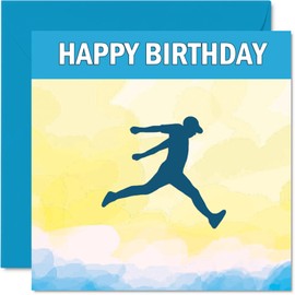 Parkour Sport Birthday Cards - Boys in Sports - Happy Birthday Card for Boy Son Brother Grandson Nephew Uncle Cousin, 5.7 x 5.7 Inch Bday Greeting Cards