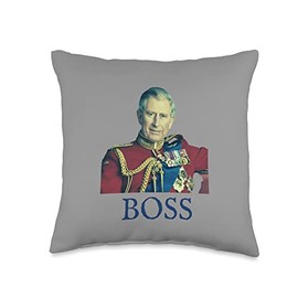 KING CHARLES ROYAL CORONATION 2023 BOSS UK BRITAIN MONARCH Throw Pillow