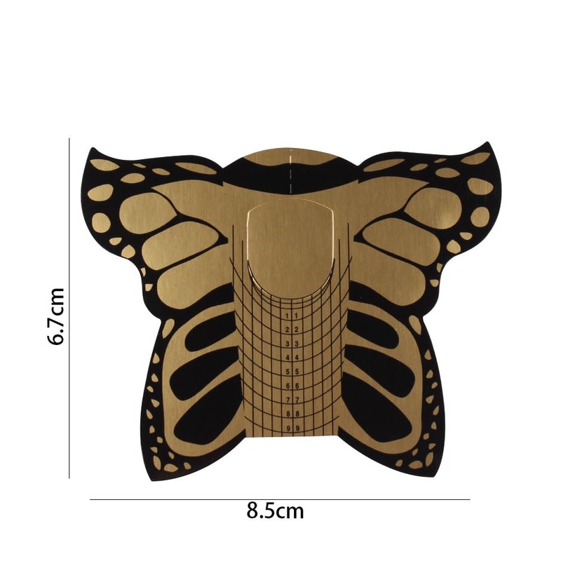 BeautyLeader 100pcs Nail Form Pro Butterfly Square Tips Nail Forms