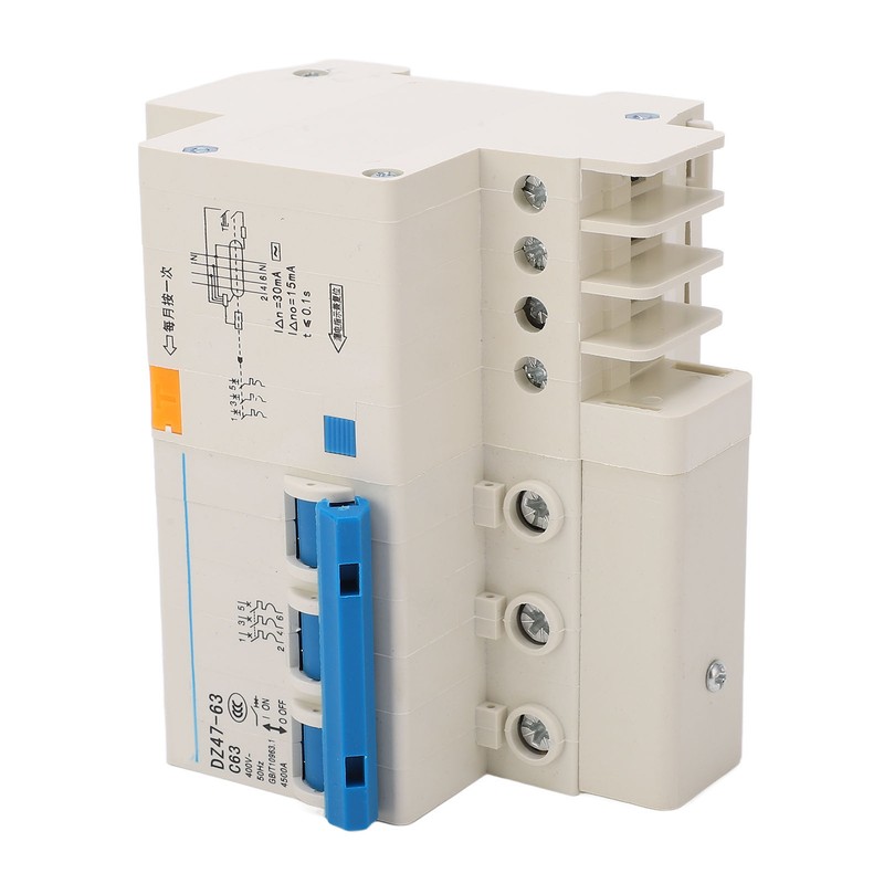 Circuit Breaker 3P and N MCB DIN Rail Mount 4500A