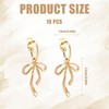 5 Pairs Bow Earrings, Gold Stainless Steel Ribbon Bowknot Earrings