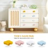 ShipeeKin 4 x Colourful Furniture Knobs, Cloud-shaped, Cute Ceramic Cupboard