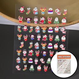 Christmas Embossed Object Nail Sticker 5D0100 / 크리스마스 엠보 오브제 네일스티커 5D0100
