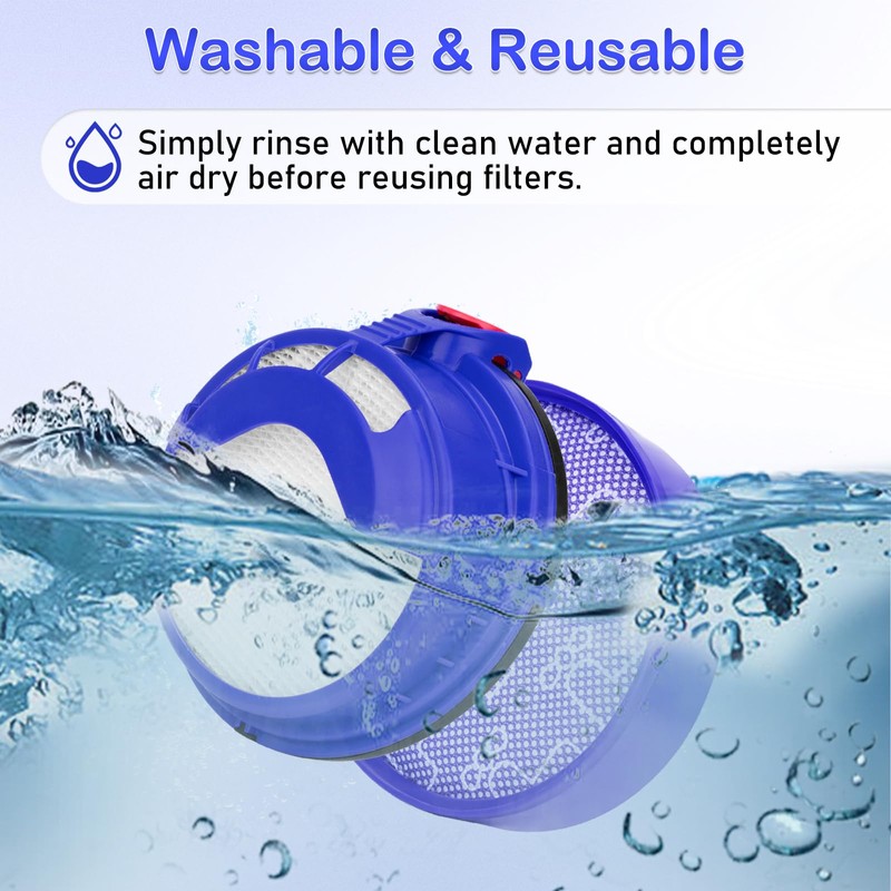 DC25 Filter Replacement Compatible with Dyson DC25 includes 2 Washable