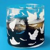 Sun Art Cute Tableware "Polar" White Spotted Glass Soba Choko