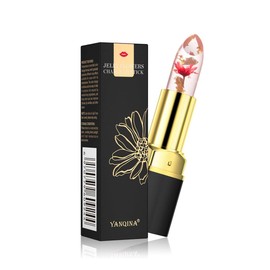 Pakivs Flower Jelly Lipstick Magic Temperature Colour Change Moisturising Lip Balm Long Lasting Nutritious Lipstick for Women and Girls (Red Rose)