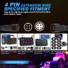 MICTUNING 2PCS 10FT 4 Pin Extension Cables - Exclusive for