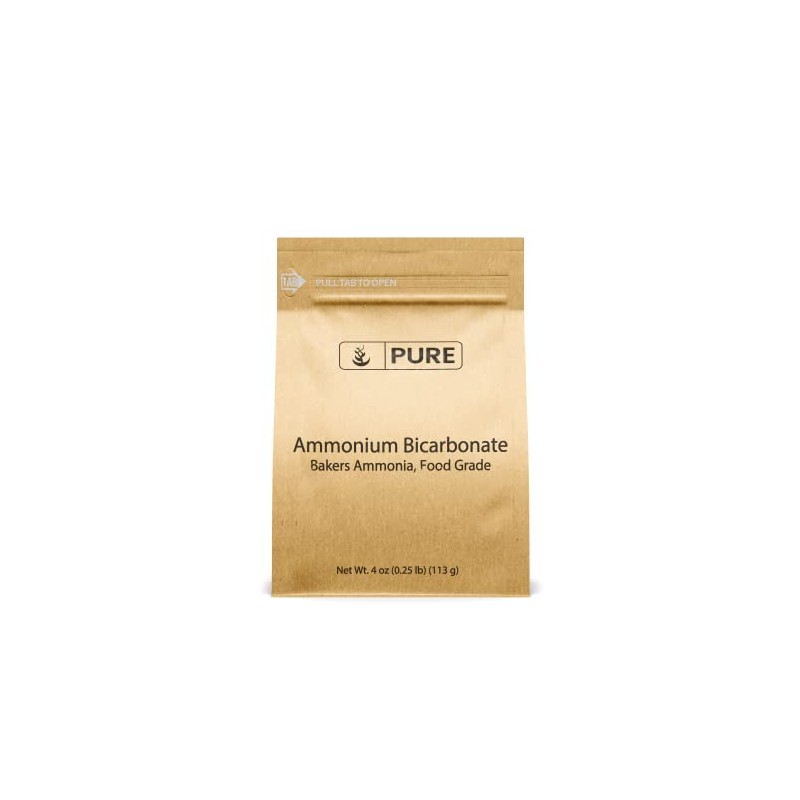 Pure Original Ingredients Ammonium Bicarbonate (4oz) Baker's Ammonia, Traditional Leavening