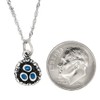 LGU Sterling Silver Oxidized Blue Jay Bird Nest with Thin