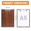 A5 Clipboard,6 Pack Wooden Clipboards Clip Board with Low Profile
