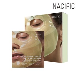 네시픽 그린티 시카 콜라겐 겔 마스크 (4매) x1개 Nacific Green Tea Cica Collagen Gel Mask (4 sheets) x1 unit