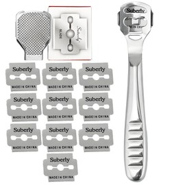 BaraRose Heel Exfoliation, Fish Eyes, Stainless Steel, Foot Exfoliation, Calluses, Soles, Heels, Foot Tears, Old Cuticle Care, Anti-Slip Handle, Convenient to Carry, Storage Case Included, 10