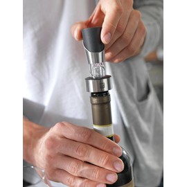 ZWILLING Sommelier All-in-One Wine Aerator, Decanter Pourer & Stopper, 18/10 Stainless Steel
