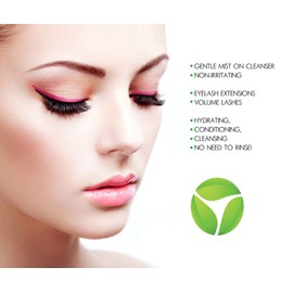 Lashfresh Eye & Lash Clean Mist Cleanser for Eyelash Extensions, False Eyelashes, No Rinse Needed, Travel Size, 8ml