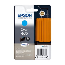 Epson Original 405 Ink Case Single Pack Cyan Standard WF-3820DWF WF-3825DWF WF-4820DWF WF-4825DWF WF-4830DTWF WF-7830DTWF WF-7835DTWF WF-7840DTWF DURABrite Ultra Ink, ReadyPrint Flex Ink Tariffs