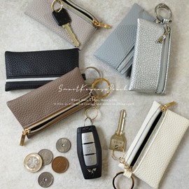 Giselle Key Case, Coin Purse, Small Item, Miraculous Ring, Smart Key Case, Keyless Case, Key Ring, Mini Pouch, Women's, Men's, Black