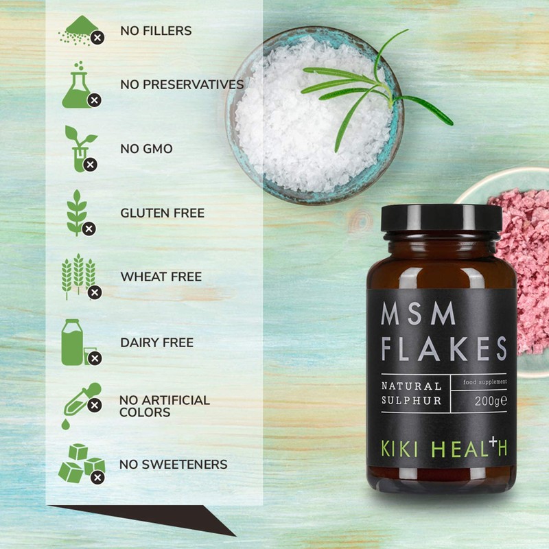 KIKI Health Natural MSM Flakes Minerals Supplements - Pure Natural