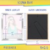 Icona Bay 8x10 Picture Frame, Silver Solid Wood Scandinavian Style
