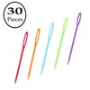 glacely 30 Pcs Plastic Sewing Needles, Large Eye Plastic Needle