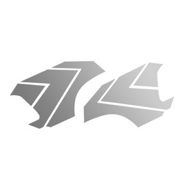 BENINI DESIGN STUDIO Bed Side Rebel Racing Stripe Vinyl Graphics Kit Decal Sticker Compatible with Dodge Ram 1500 2500 Rebel 2009-2018 2019-2025 (Silver)