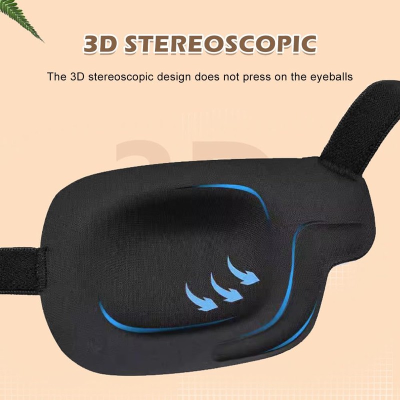 2Pcs 3D Eye Patches for Adults - Adjustable Medical Eye-Patch
