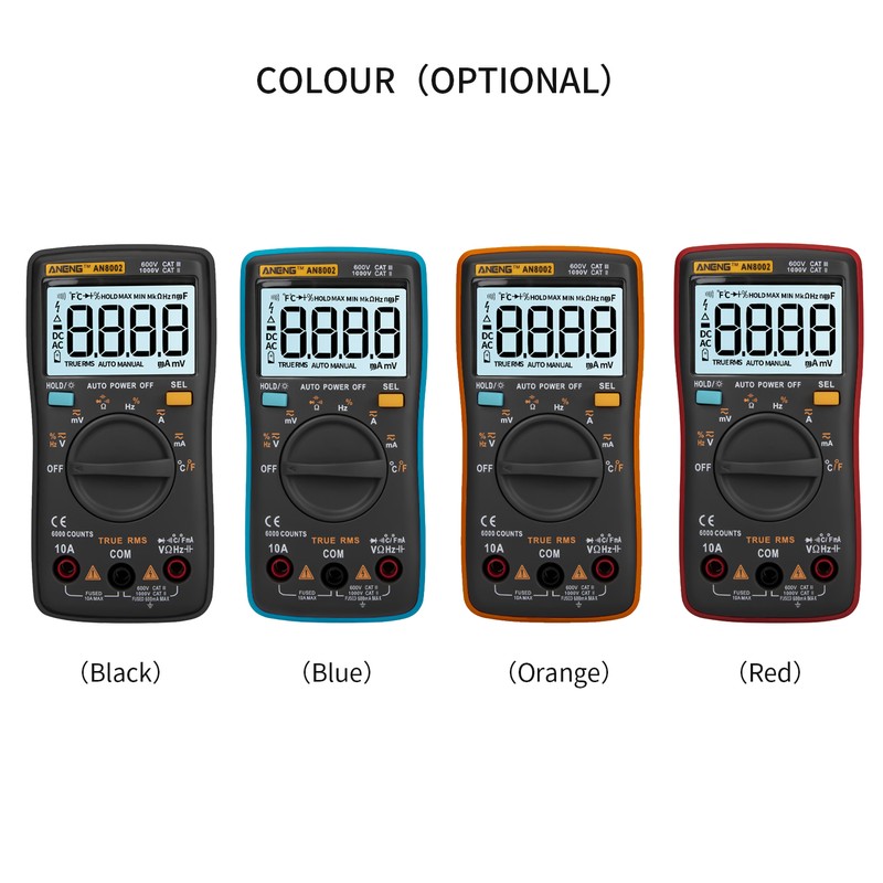 ANENG AN8002 6000 Counts True RMS Multifunctional Digital Multimeter Voltmeter