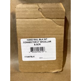 Unbranded Hand Rail Black Connector 4” w/ Collar & Scr NIB