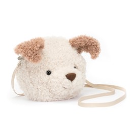 Jellycat Little Pup Plush Bag, 7.5 inches - Crossbody and Shoulder Purse - Fun and Unique Handbag