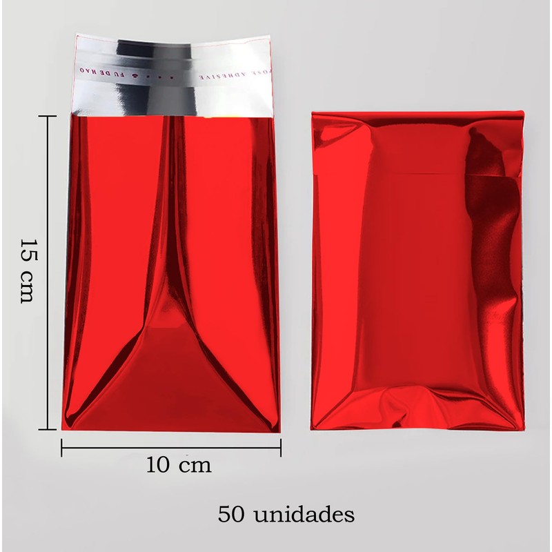 50 Metallic Envelopes with Self Seal Metallic Bags Coloured Envelopes