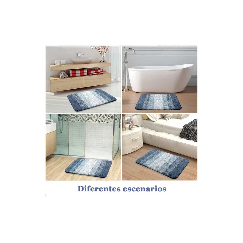 Tapetes De Baño Suave Y Absorbente Antideslizante 50x76cm
