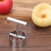 2 Piezas Descorazonador de Manzanas Plata de Acero Inoxidable