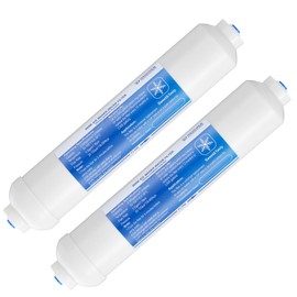 Inline Water Filter for Ice Maker and Refrigerator,1/4" Push Connect Water Filter Ideal for Ice Machine and Post Carbon of RO(Reverse Osmosis) System