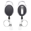 2 Pack Badge Holders and Heavy Duty Retractable Reel Clips