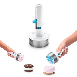 Dreamfarm Icepo Easy Cuchara para Sándwiches de Helado de Una Sola Mano para Helados, Gelatos, Sorbetes - Blanco