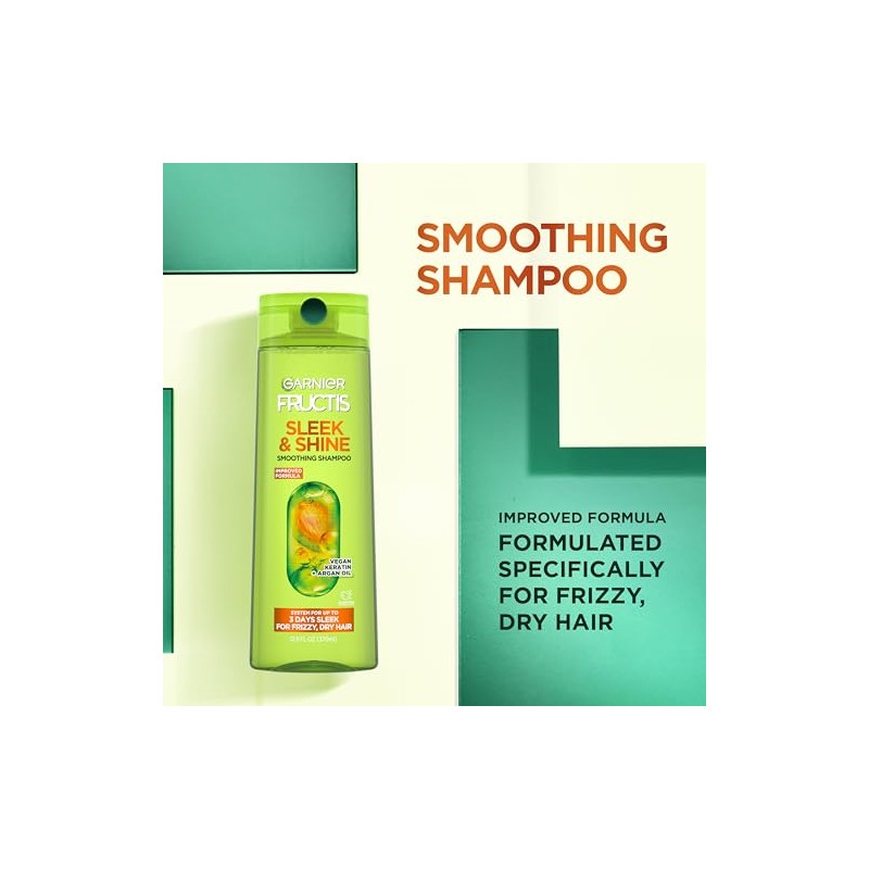 Garnier Fructis Sleek & Shine Shampoo, Conditioner + Moroccan Sleek