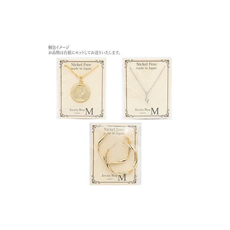 2 Row 月輪 Earrings Gold (m2395e – G)