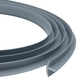 Tintvent T Rubber Trim Molding, Fit 1/2 inch Edge, Edging Shelf Banding, Center Barb Tee Moulding for Tables, Game and Arcade Machines Decorative, Gray, 26Ft(8M)