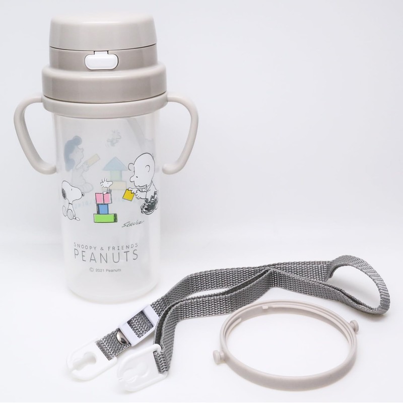 OSK SC-370S Straw Bottle, 12.5 fl oz (370 ml), Snoopy