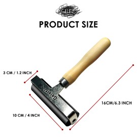 GELELF Smooth Peeling Brayer Roller - Wood Hand Roller Rollers Ink Roller Tape Roller for Gluing Taping Gel Printing Inking Block Printmaking Stamping Scrapbooks (#6: 4 Inch (10CM))