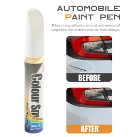 Flaconi Lackstift Auto,Lackstift Auto Pinsel Kratzerentferner Autokratzer Reparaturmittel Autolack Stift,Kratzer Reparatur Stift,Geeignet für Kratzerreparaturen der Meisten Autos,Motorräder (Weiß)