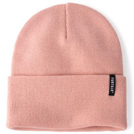 FURTALK Beanie Hat for Men Women Winter Hats for Women Men Soft Warm Unisex Cuffed Beanie Knitted Skull Cap Light Pink