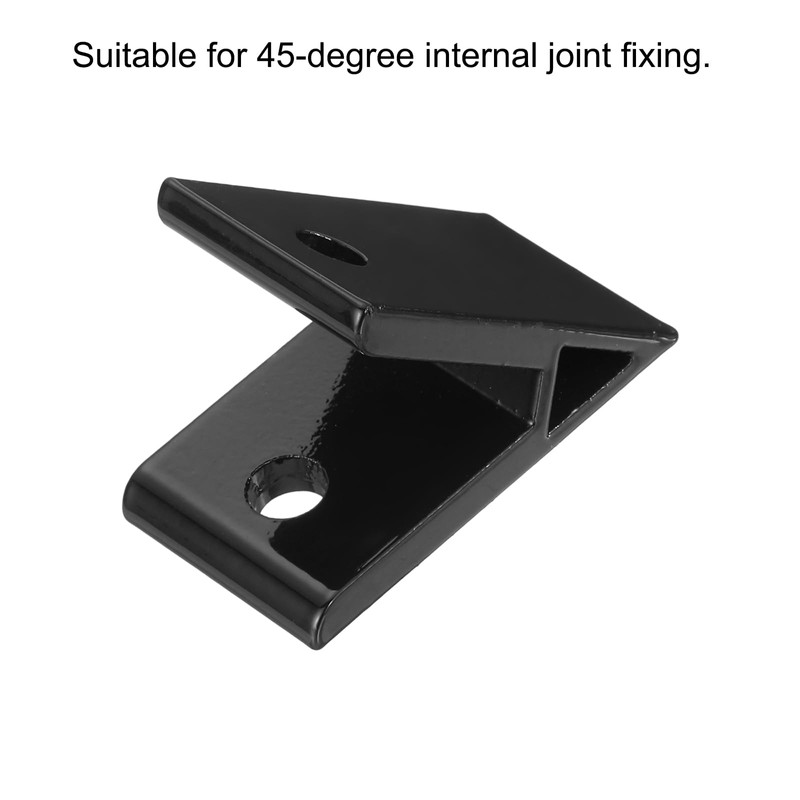 sourcing map 2Set 45 Degree Angle Aluminum Profile Corner Bracket,